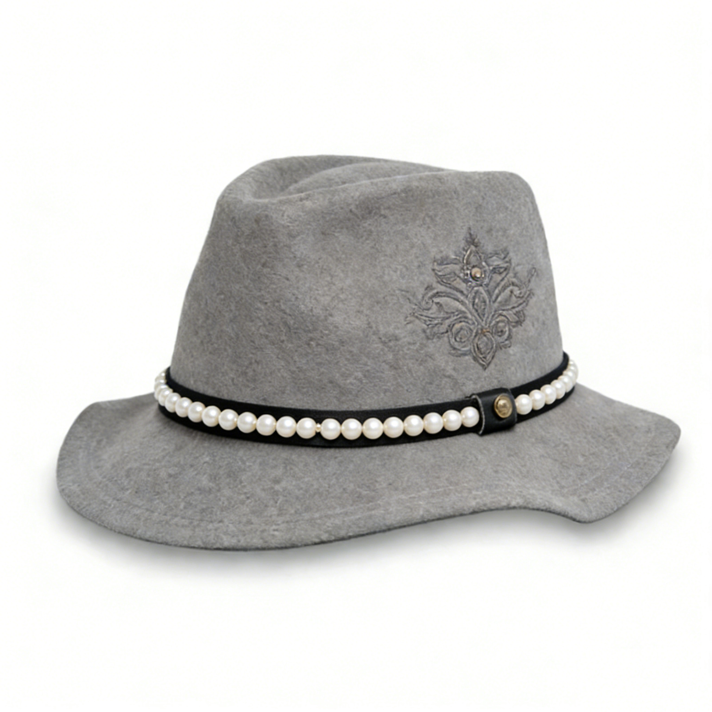 Gray Opal Embroidered Brim Hat