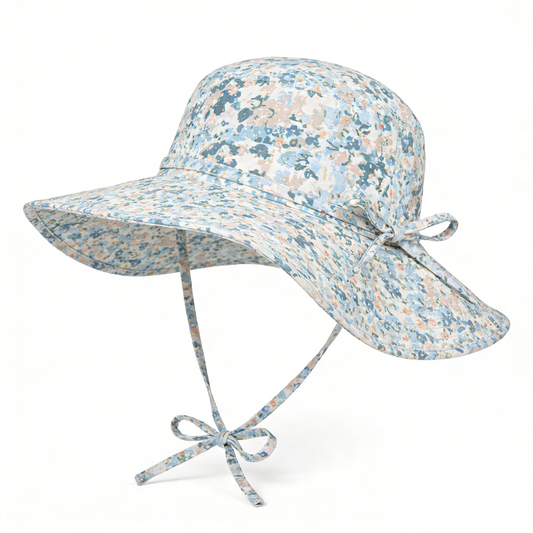 Ditsy Floral Wide-Brim Hat