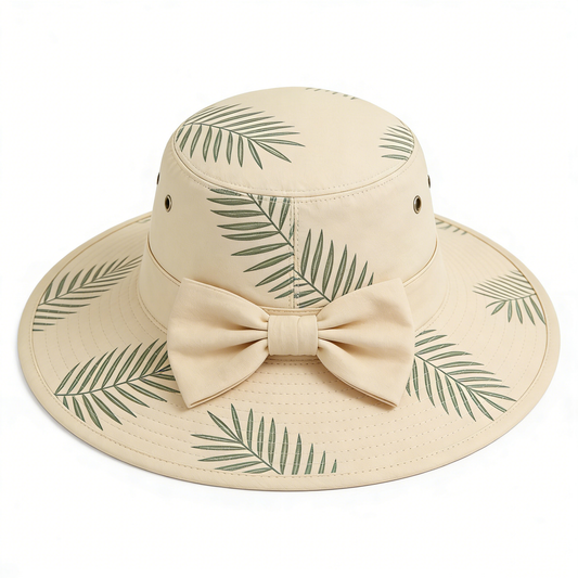 Palm Leaf Straw Bucket Hat