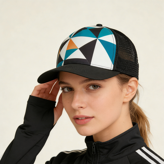 Geometric Vibrant Trucker Cap