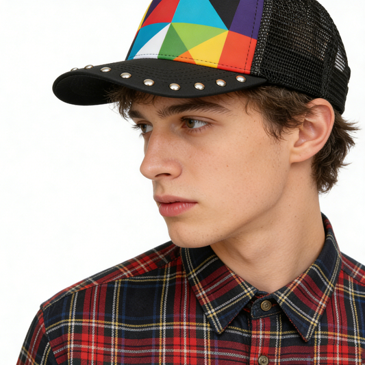 Contrasting color rivet cap