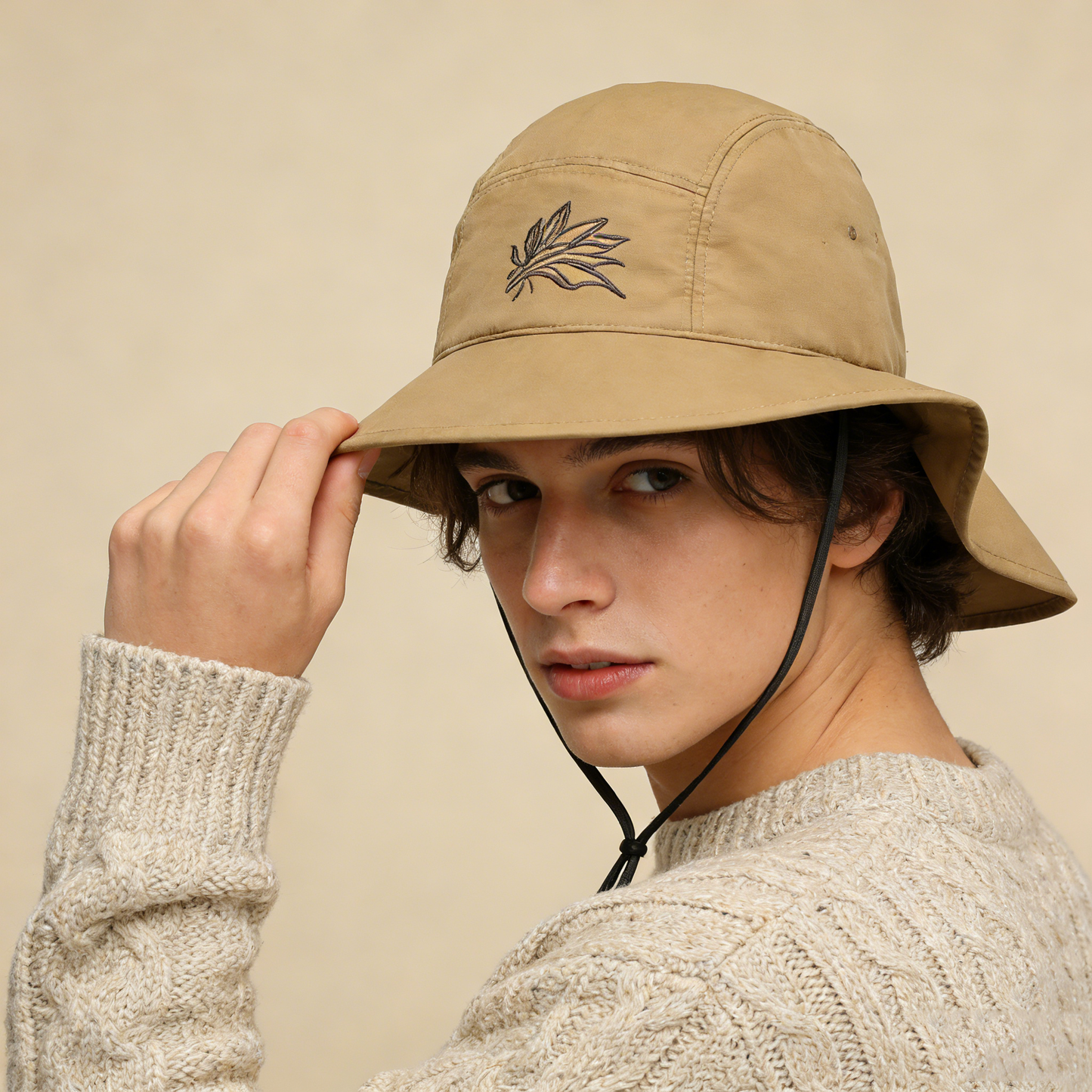 Leaf Pattern Adventure Hat