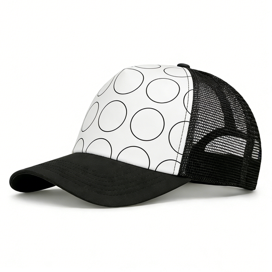 Monochrome Dots Mesh Cap