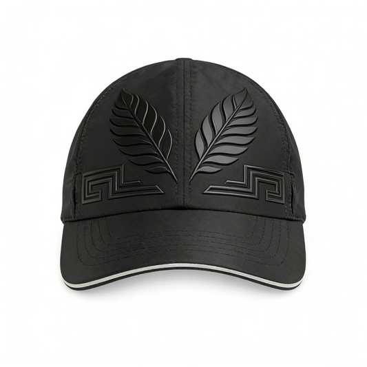 Black Leaf Engraved Cap