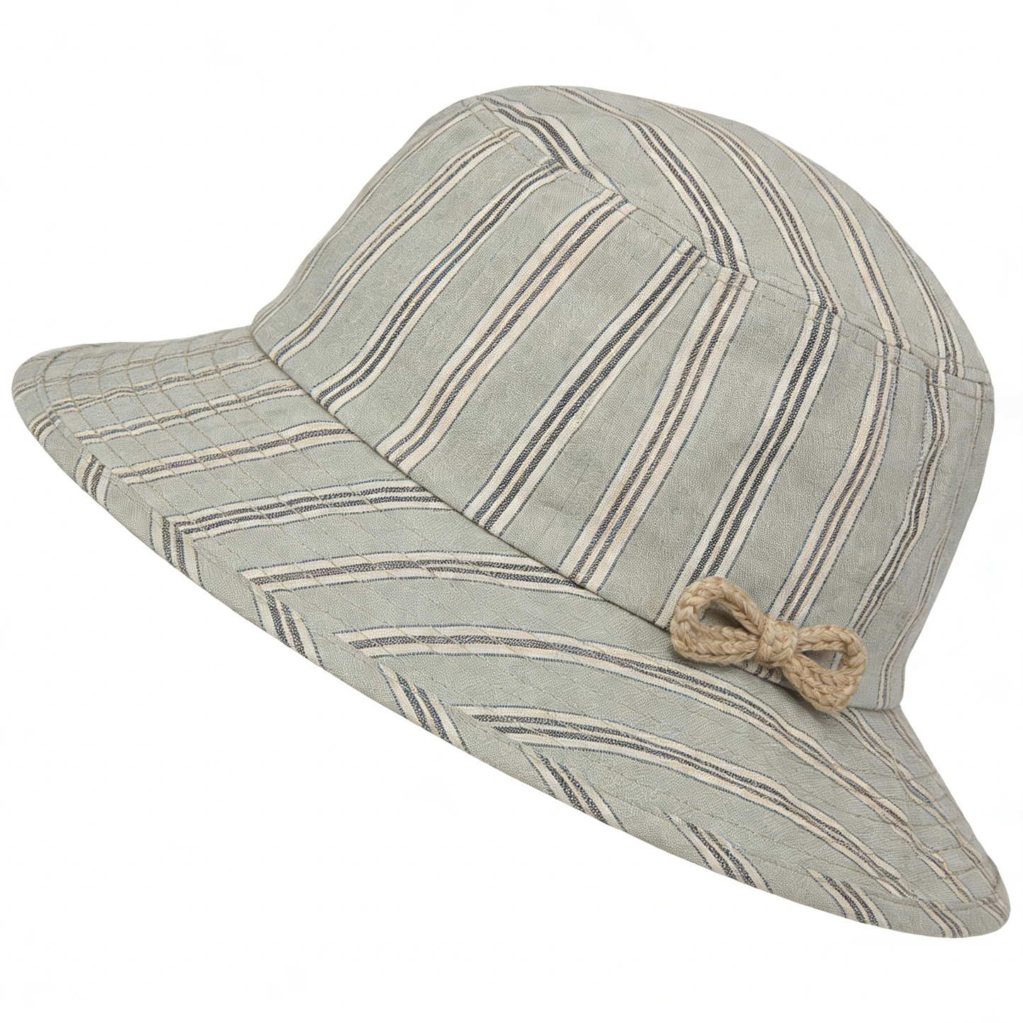 Linen Stripe Sun Hat