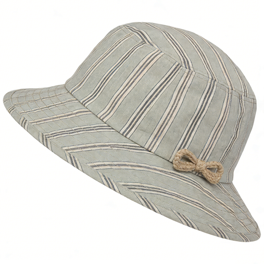 Linen Stripe Sun Hat