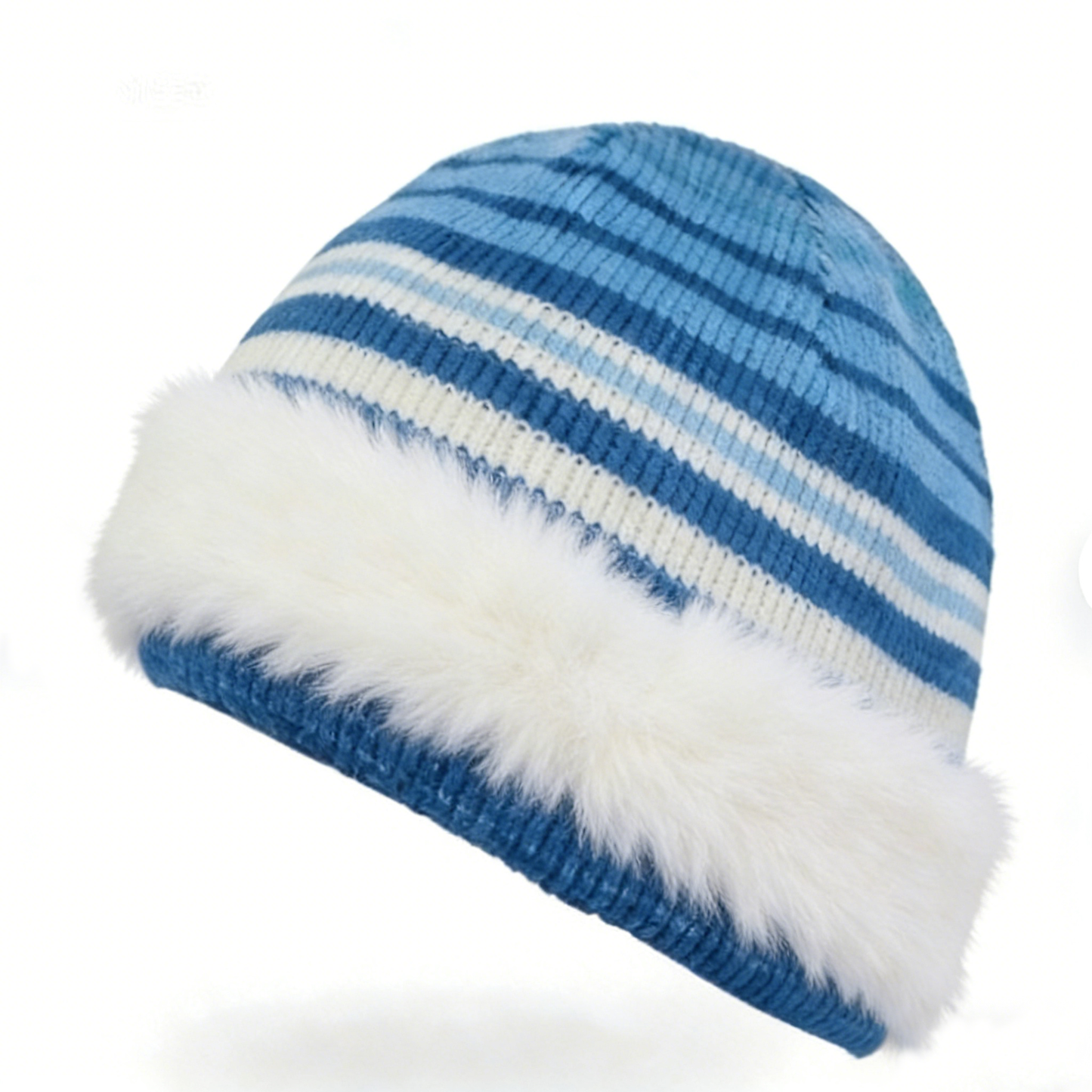 Frost Striped Knit Beanie
